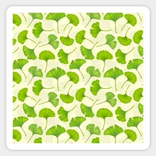 Ginkgo leaves on off white Sticker